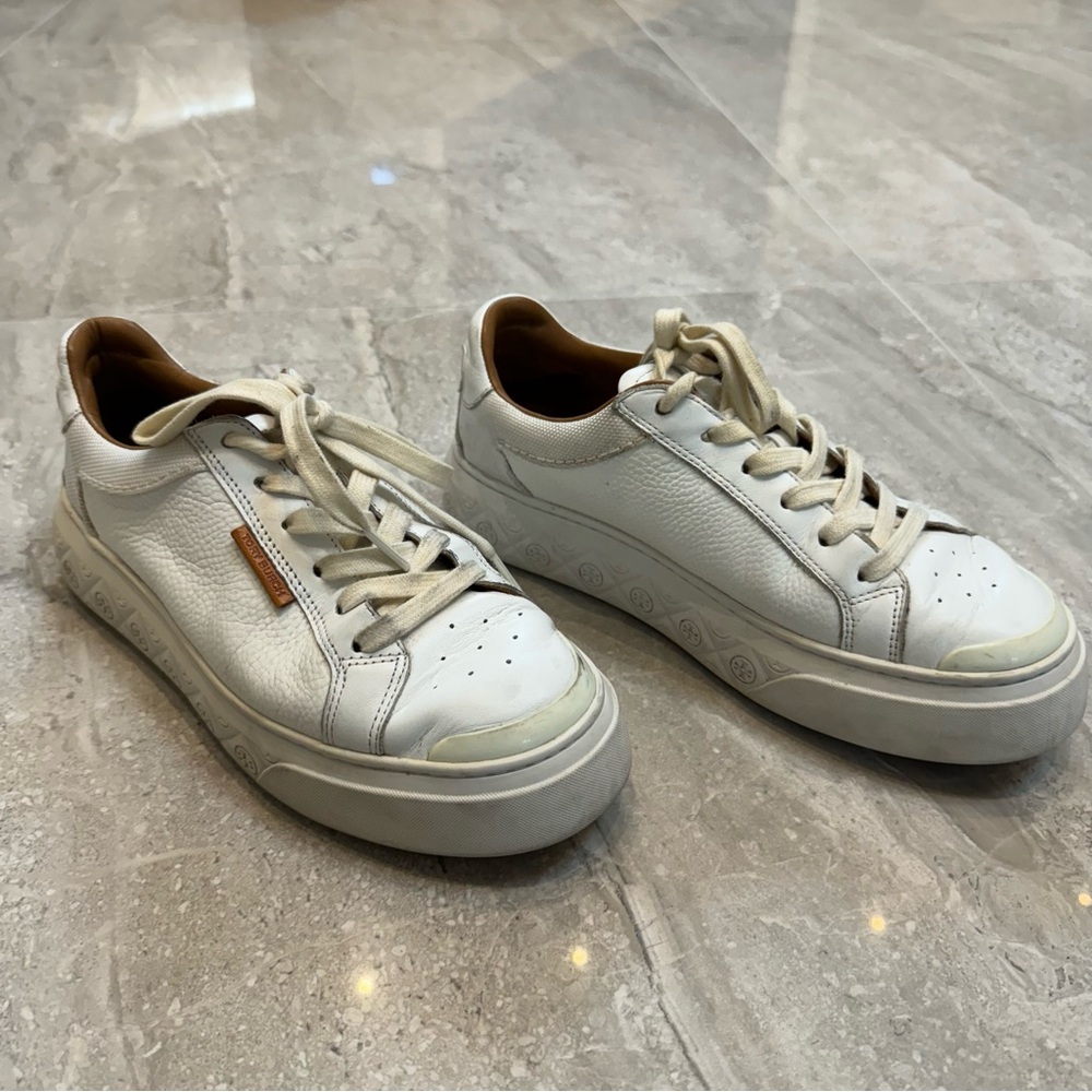 Tory Burch White Athletic Shoes